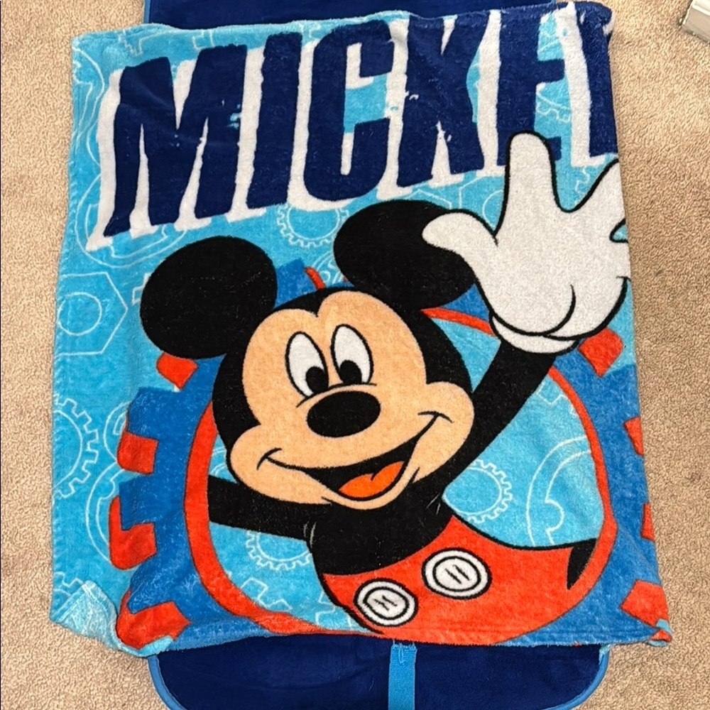 Disney Mickey Mouse Kids Blanket - Blue and Red nap mat
